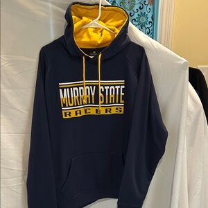 Colosseum Navy and Yellow Murray State Hoodie